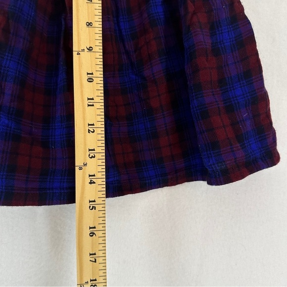 Forever 21 Plaid Mini Skirt Size M Blue Red - Picture 2 of 8
